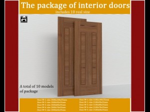 the package of interior doors Modelo 3D