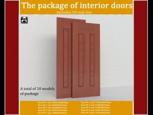 आंतरिक दरवाजों का पैकेज 3D मॉडल