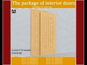 the package of interior doors Modelo 3D