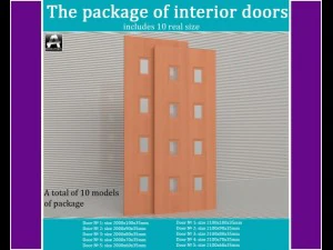 пакет міжкімнатних дверей 3D Модель