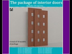 the package of  interior doors Modelo 3D