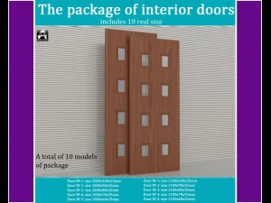 the package of  interior doors 3D Model