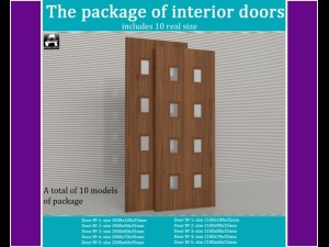 the package of  interior doors Modelo 3D