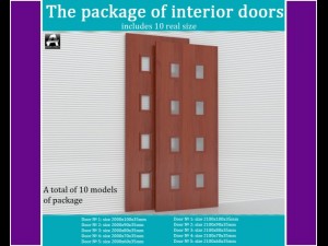 the package of  interior doors Modelo 3D