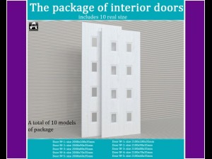 the package of  interior doors Modelo 3D