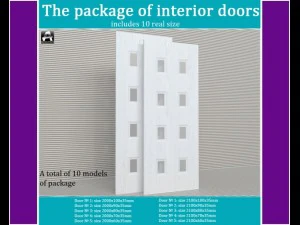 the package of  interior doors 3D Model