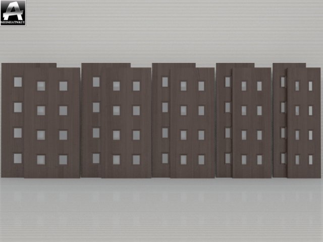 the package of interior doors Modelo 3D .c4d .max .obj .3ds .fbx .stl .blend 
