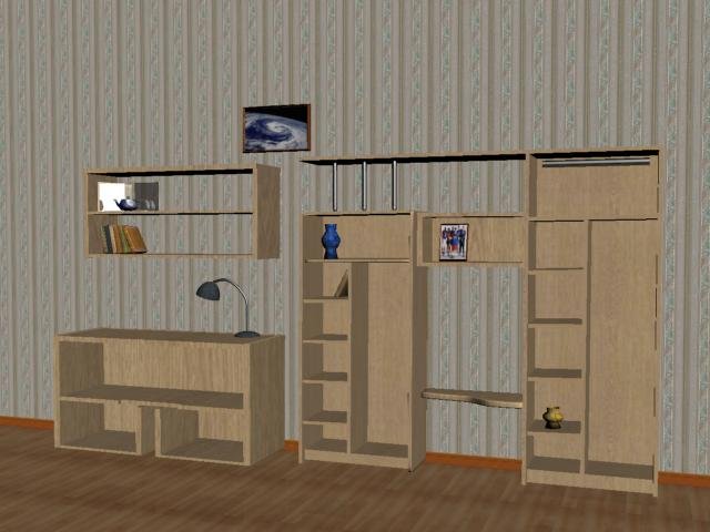 bedroom1 3D Model .c4d .max .obj .3ds .fbx .stl .blend 