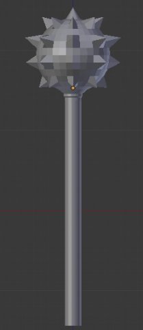 spiked mace 3D Model .c4d .max .obj .3ds .fbx .stl .blend 
