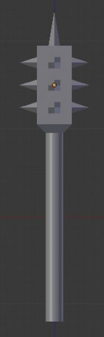 square spiked mace 3D Model .c4d .max .obj .3ds .fbx .stl .blend 