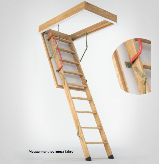 attic stairs fakro Model 3D .c4d .max .obj .3ds .fbx .stl .blend