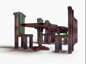 furniture for cafe 3D-Modell