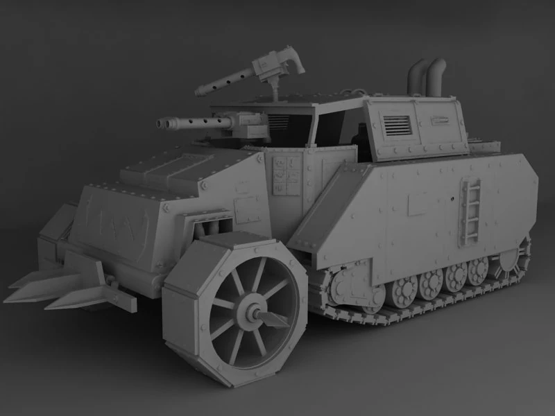 orkwagon tank 3D Model .c4d .max .obj .3ds .fbx .stl .blend 