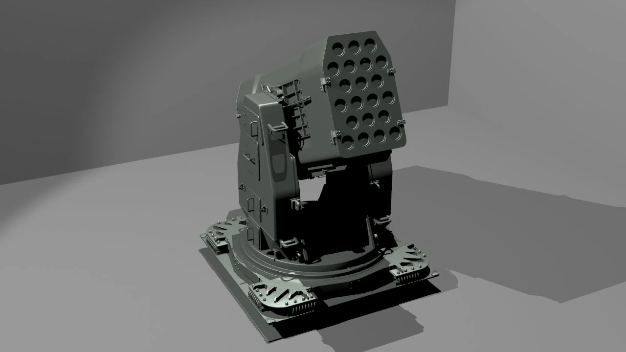 airframe missile launcherrealistic 3D Model .c4d .max .obj .3ds .fbx .stl .blend