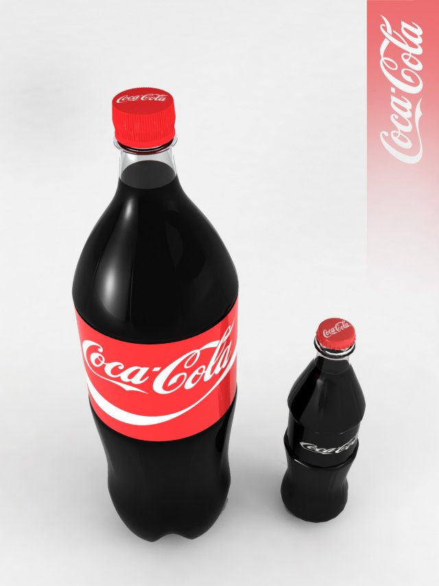 Coca-Cola Botella 2L Modelo 3D - Descargar Alimentos on