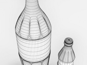 bottle cocacola 033l plastic bottle 2l 3D 模型