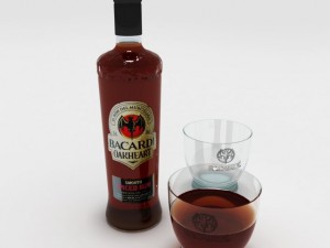 bottle bacardi Modelo 3D
