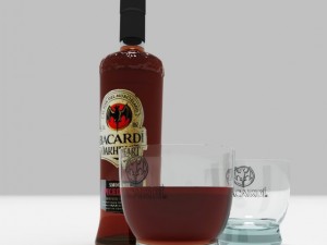 bottle bacardi Modelo 3D