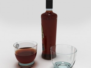 bottle bacardi Modelo 3D