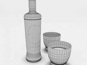 bottle bacardi Modelo 3D