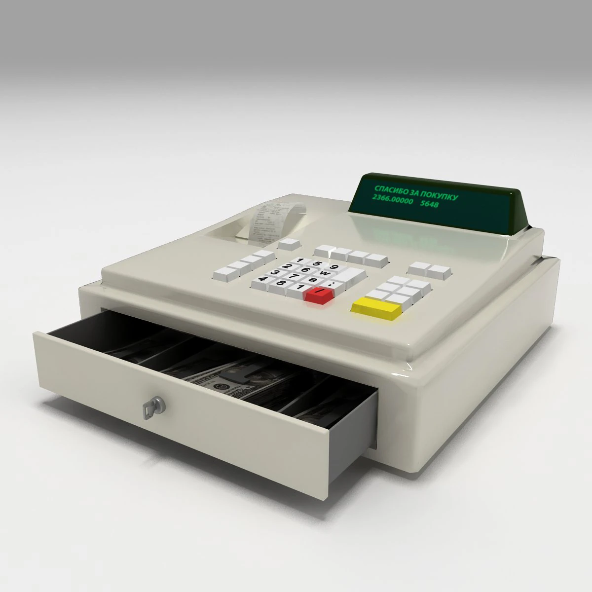 cash register 3D Model .c4d .max .obj .3ds .fbx .stl .blend