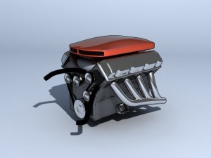 engine Modello 3D