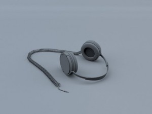 headphones electronic sound 3D Модель