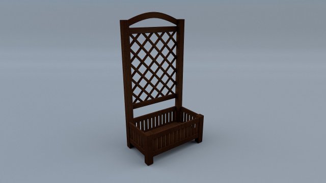 wooden place for flowers garden 3D Model .c4d .max .obj .3ds .fbx .stl .blend 