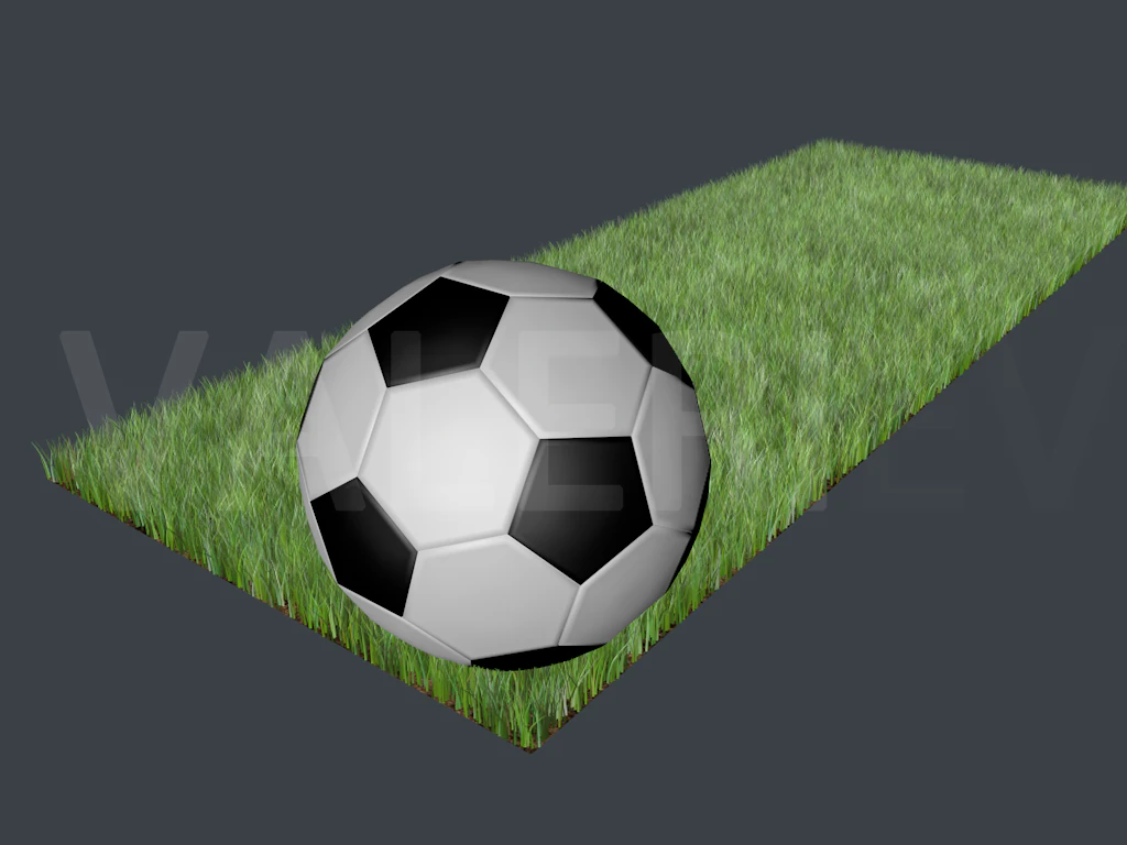 football ball 3D Model .c4d .max .obj .3ds .fbx .stl .blend