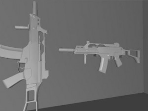 hk g36c Model 3D