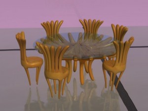 dinning table Modello 3D