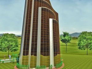 gratte-ciel futur centre du commerce mondial Modèle 3D