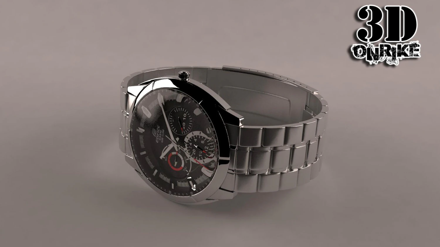 the watch casio wr100 3D Model .c4d .max .obj .3ds .fbx .stl .blend 