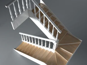 escadas de madeira Modelo 3D