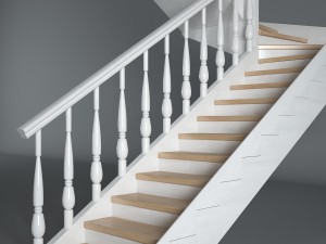 wooden stairs 3D Model