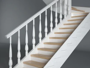 wooden stairs 3D Model