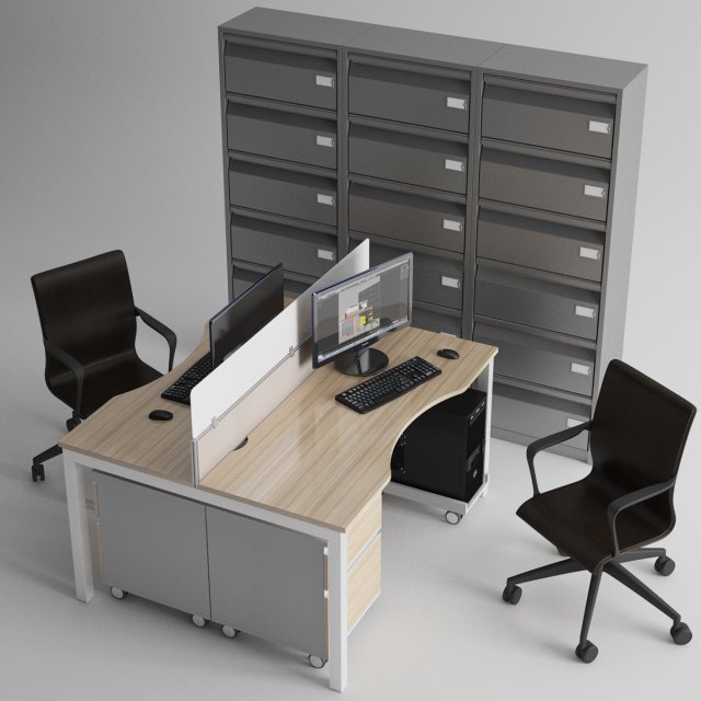 office furniture 3D 모델 .c4d .max .obj .3ds .fbx .stl .blend
