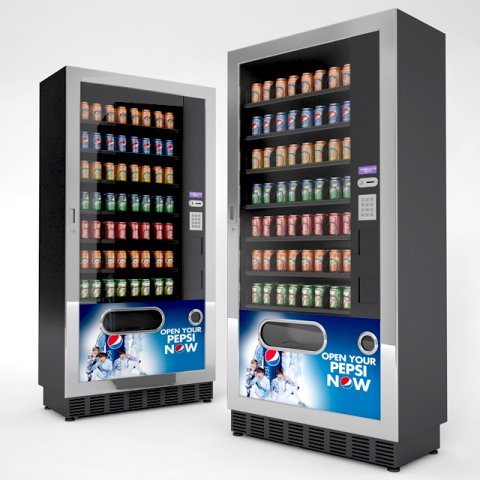 beverage vending machines 3D Model .c4d .max .obj .3ds .fbx .stl .blend 