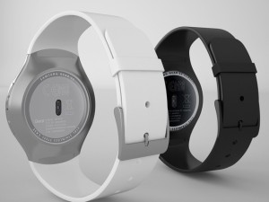 samsung gear s2 silver black clock 3D Модель