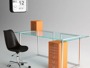 Офисная мебель для обитания 3D Модель