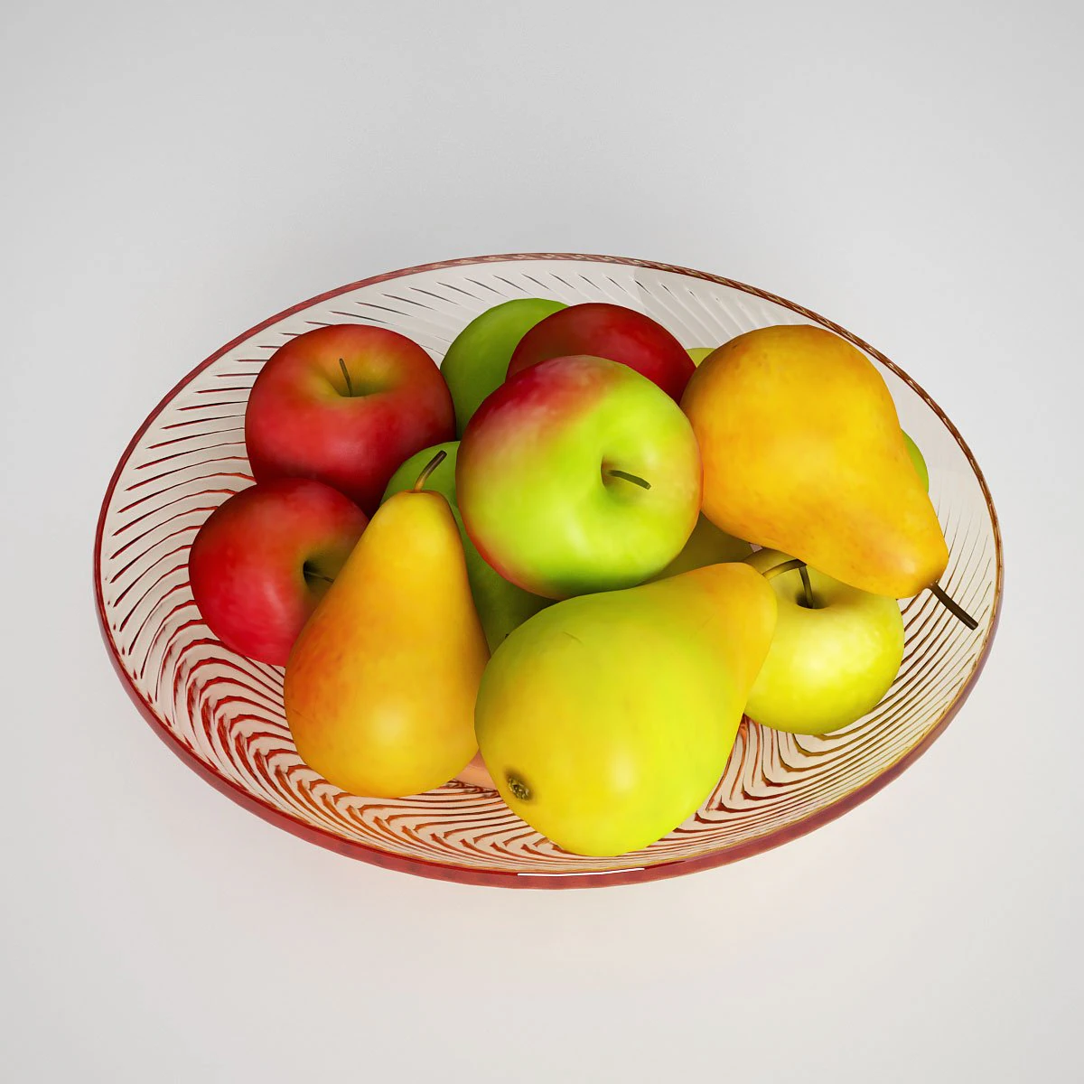 fruit apples and pears 3D Model .c4d .max .obj .3ds .fbx .stl .blend 