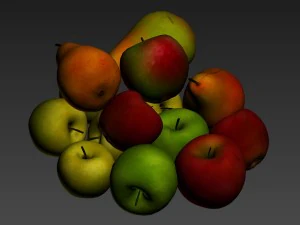 fruit apples and pears 3D Model