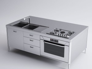 alpes inox kitchen island 3D Модель