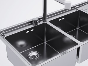 alpes inox kitchen sink Modelo 3D