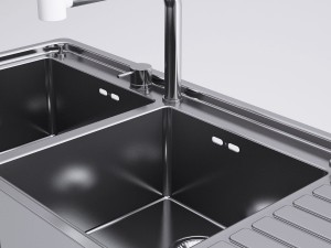 alpes inox kitchen sink Modelo 3D