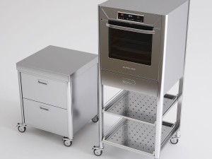 alpes inox kitchen furniture and appliances 3D Model