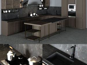 frame snaidero kitchen furniture 3D Модель
