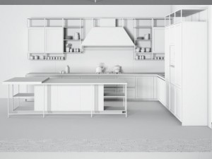frame snaidero kitchen furniture 3D 모델