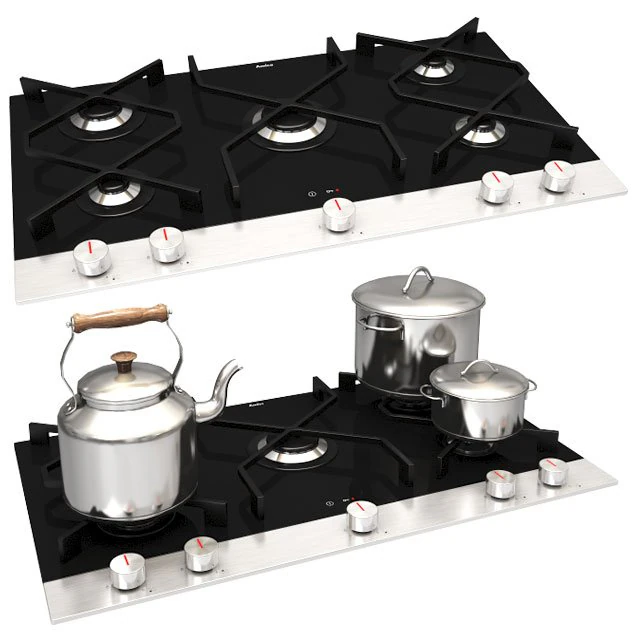 amica integra pg9611srb in cooking hob 3D Model .c4d .max .obj .3ds .fbx .stl .blend 