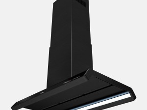 amica in900bi kitchen hood black 3D Model
